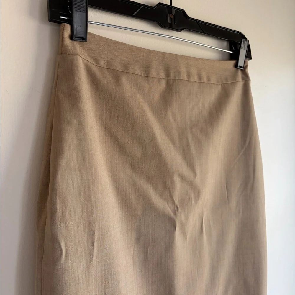 Banana Republic Tan Wool Blend Pencil Skirt Size 0 - Picture 2 of 6